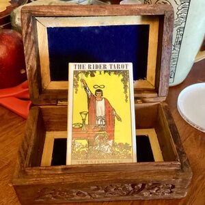 Golden Dawn Tarot Deck & Hand Carved Hippie Box